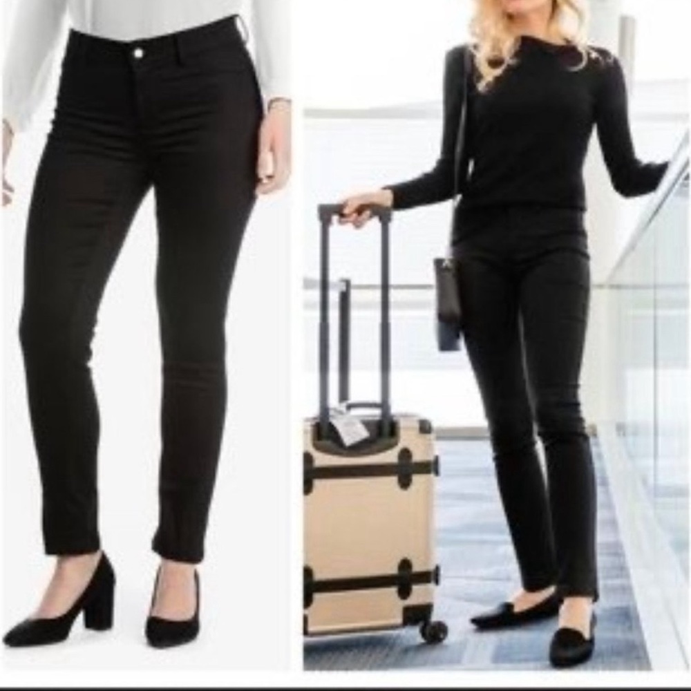Baubax black‎ merino wool travel pants bamboo trouser leggings B14